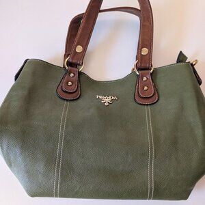 Authentic Prada Olive Leather Handbag (see pictures)